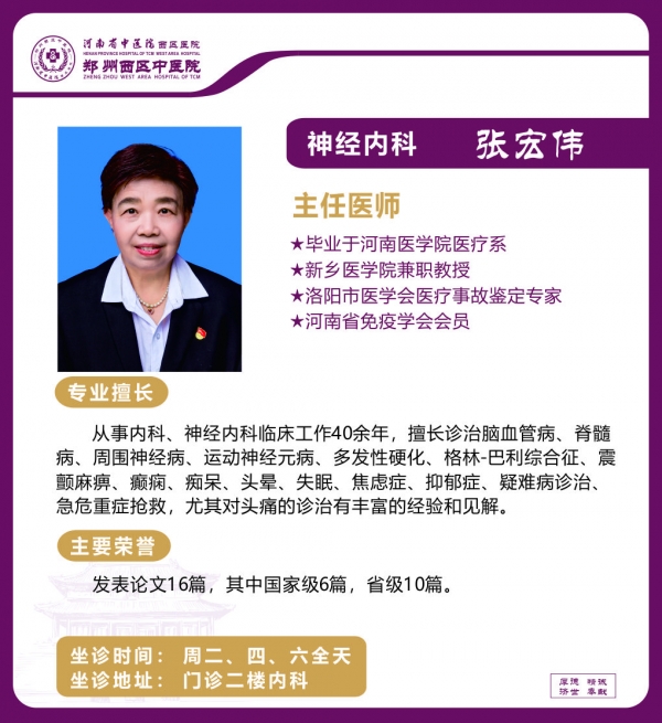 張宏偉——神經(jīng)內(nèi)科專家，主任醫(yī)師